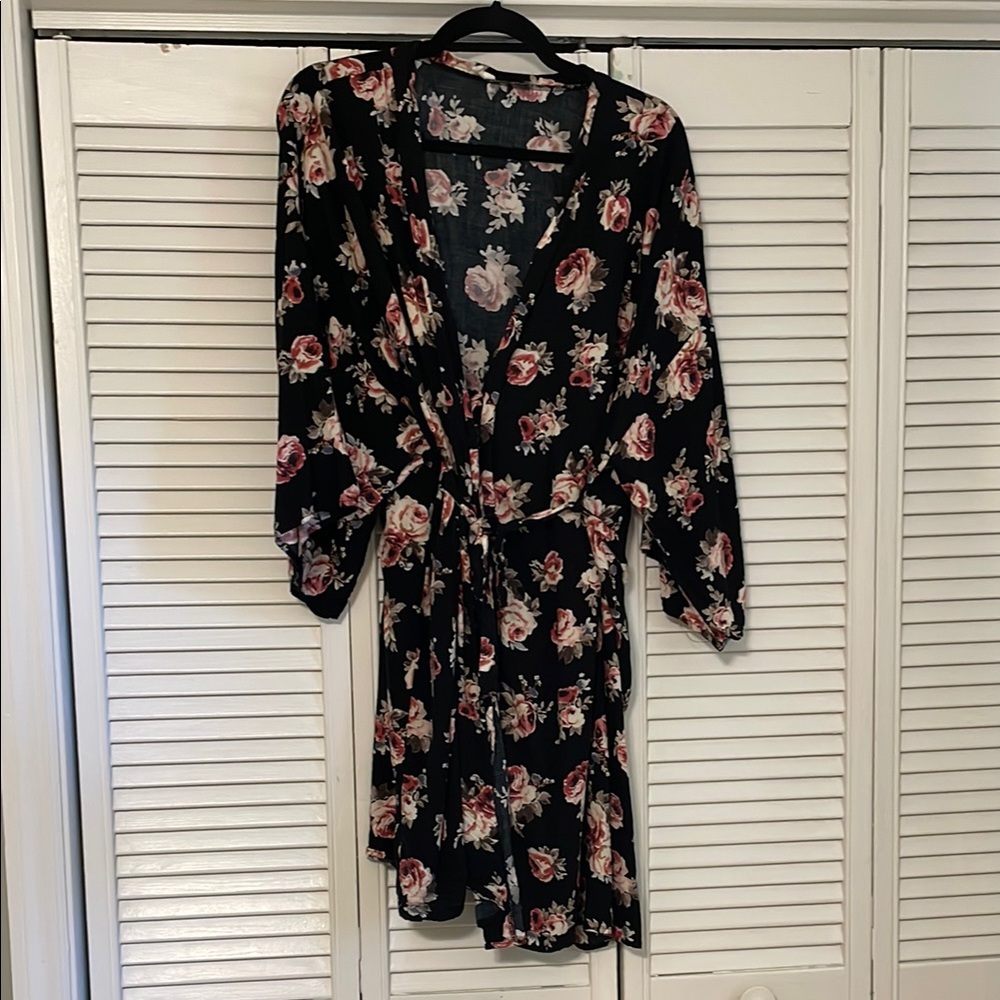 Pink Blush Maternity Floral Robe